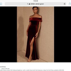 bhldn fawn green velvet dress gown